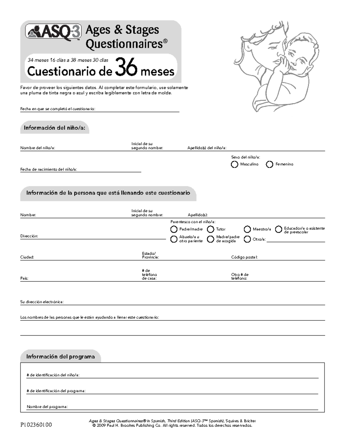 Asq3 36 meses ages stages questionnaires in spanish third