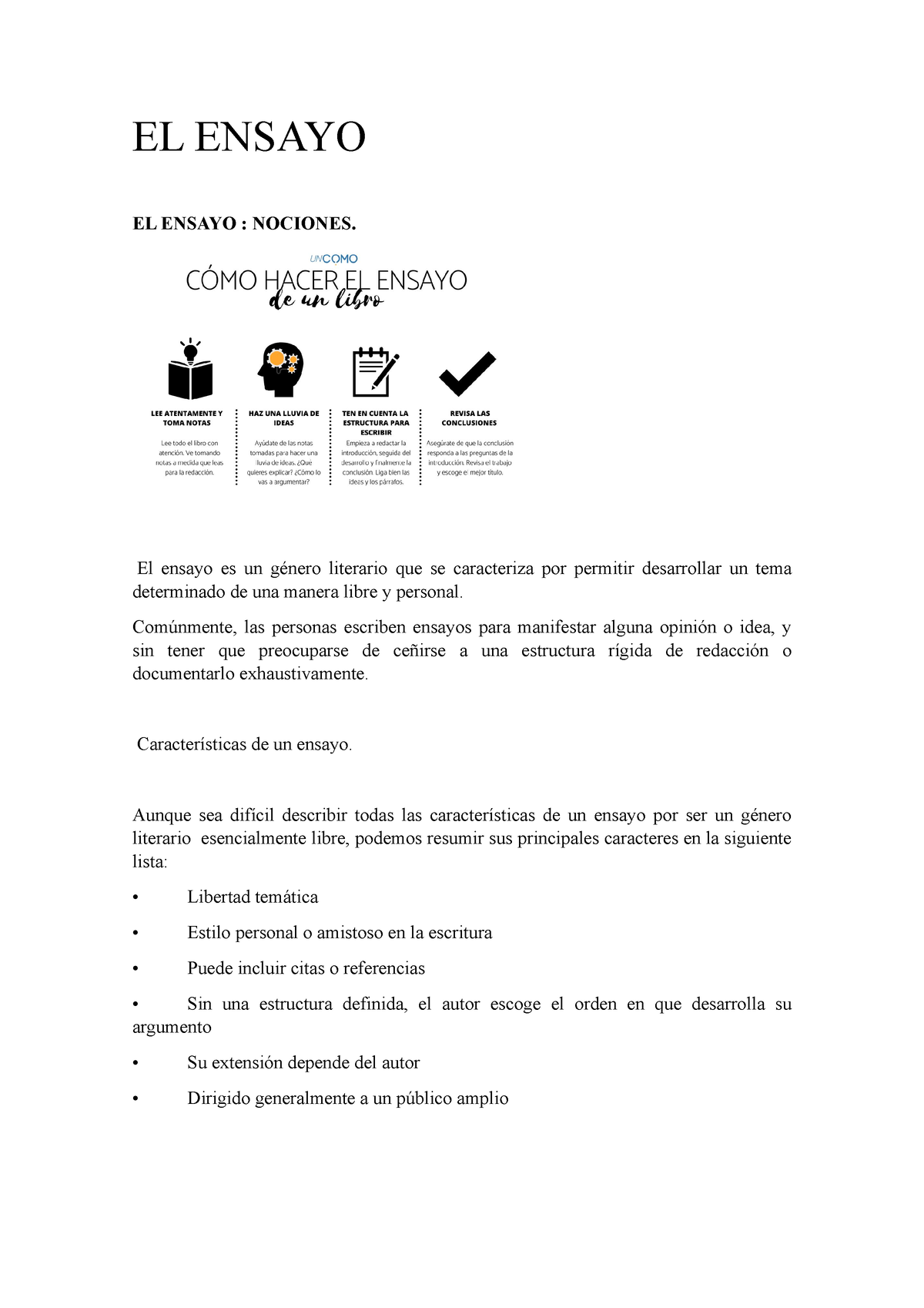 El Ensayo El Ensayo El Ensayo Nociones El Ensayo Es Un Género Literario Que Se Caracteriza 2336