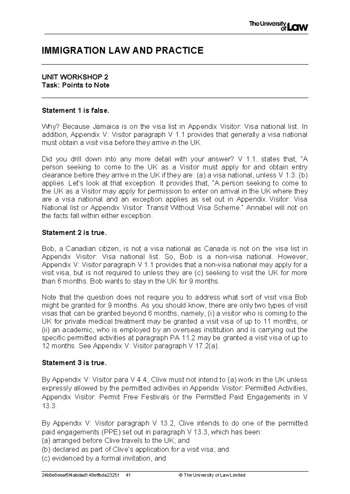 2324 imm ws02 ce02 task points to note t - IMMIGRATION LAW AND PRACTICE ...