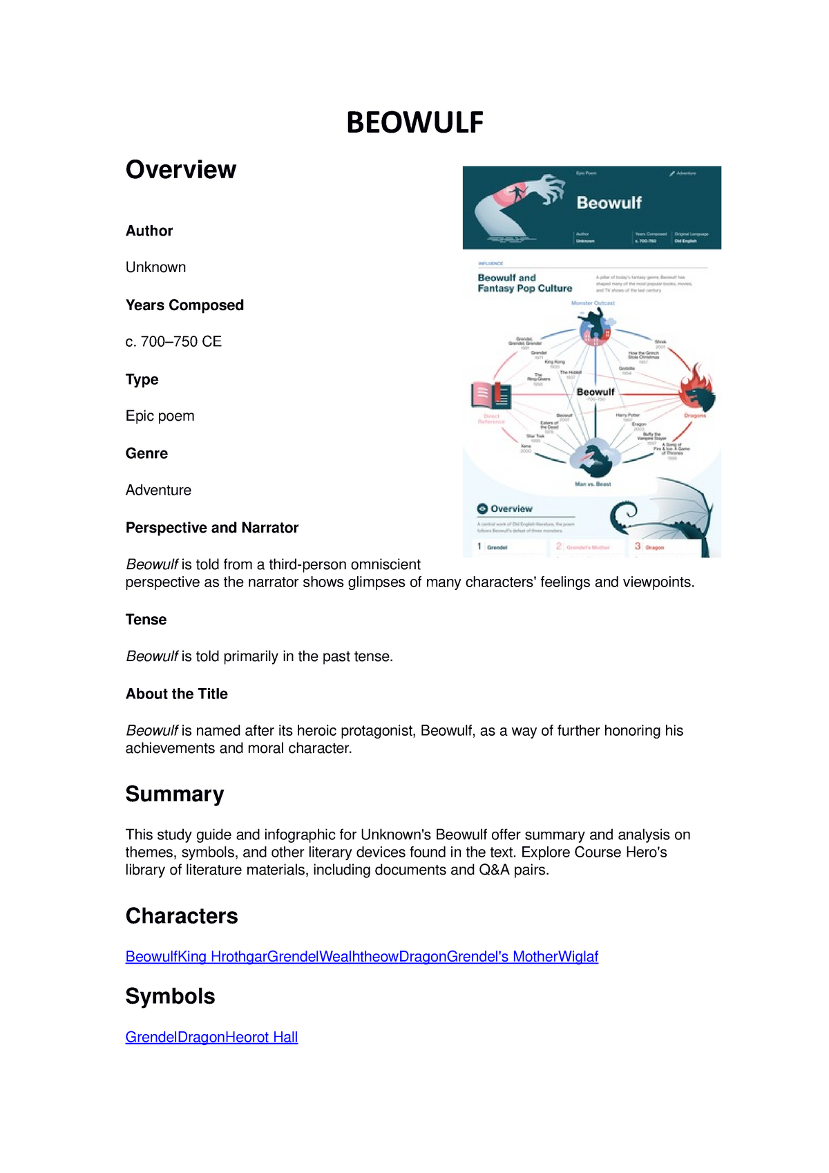 Beowulf - Lecture Notes 1 - Psychology - FEU - Studocu