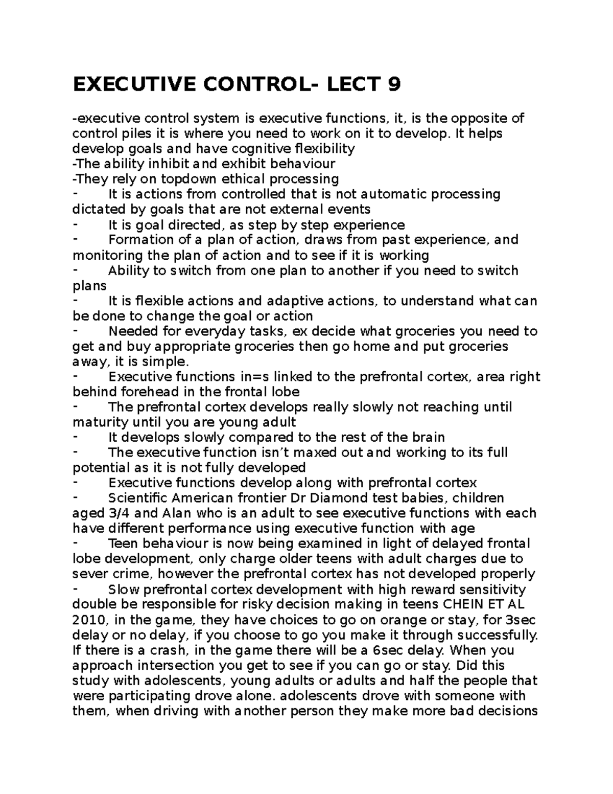 2p20 Executive Control - EXECUTIVE CONTROL- LECT 9 -executive control ...