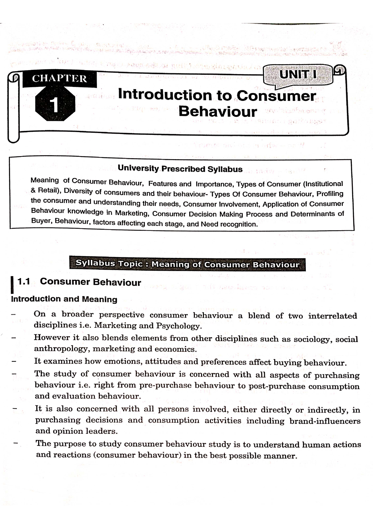 Consumer Behaviour Notes - BBA.LLB (Hons) - Studocu