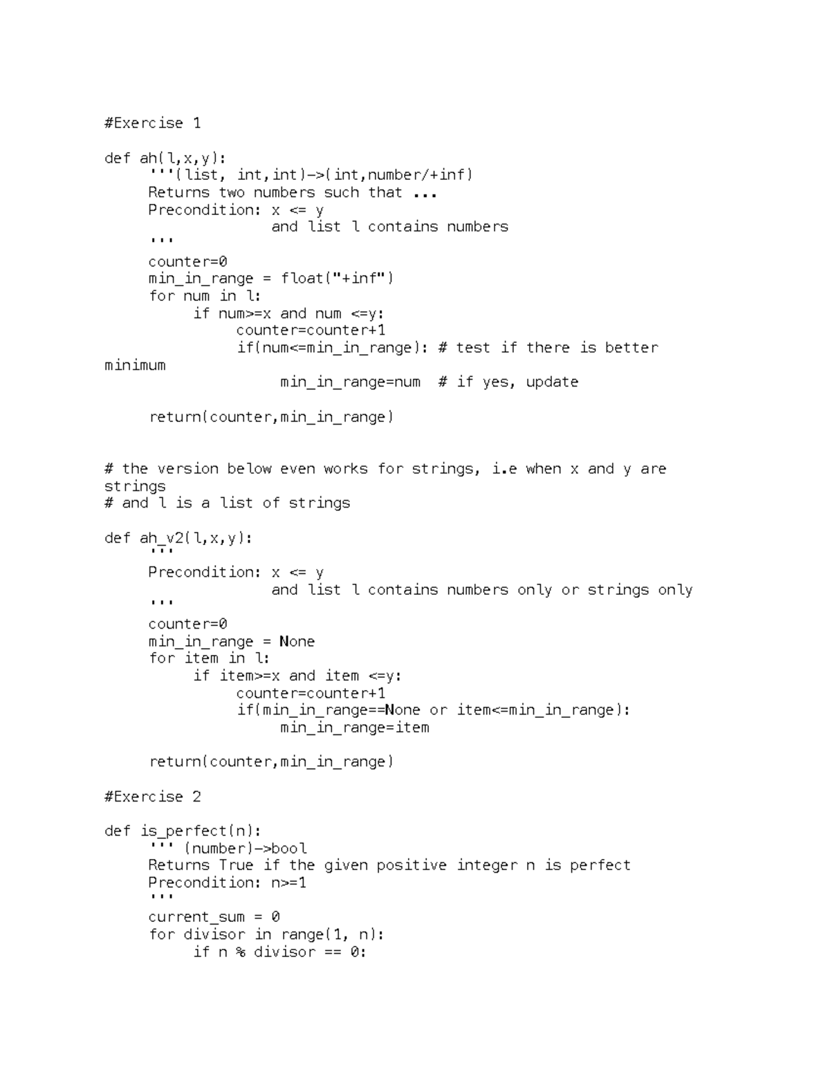 ITI1120 Solved Lab 5 - #Exercise 1 def ah(l,x,y): '''(list, int,int ...