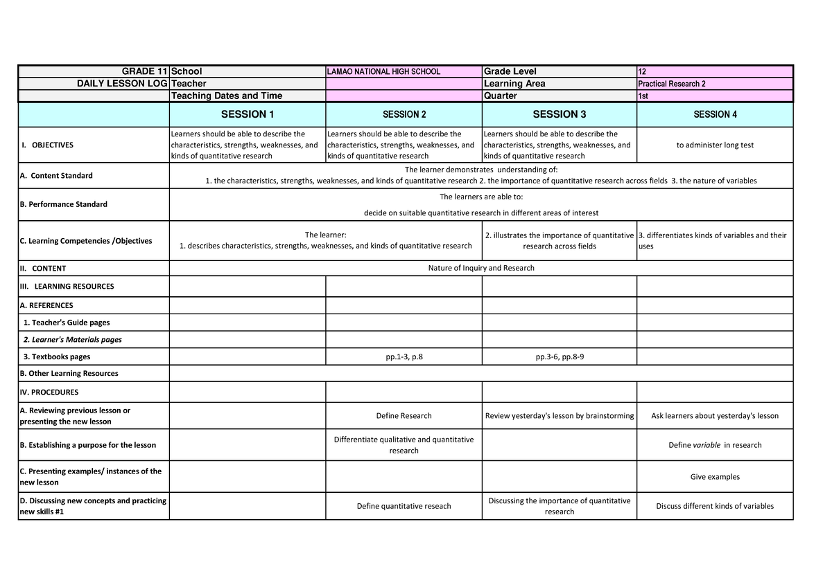 quantitative research pdf grade 11