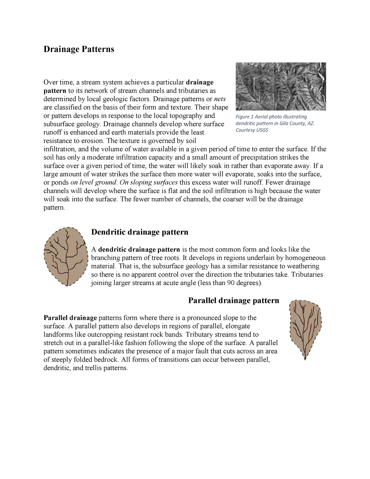 Drainage Patterns Lecture Note - Drainage Patterns Over Time, A Stream ...