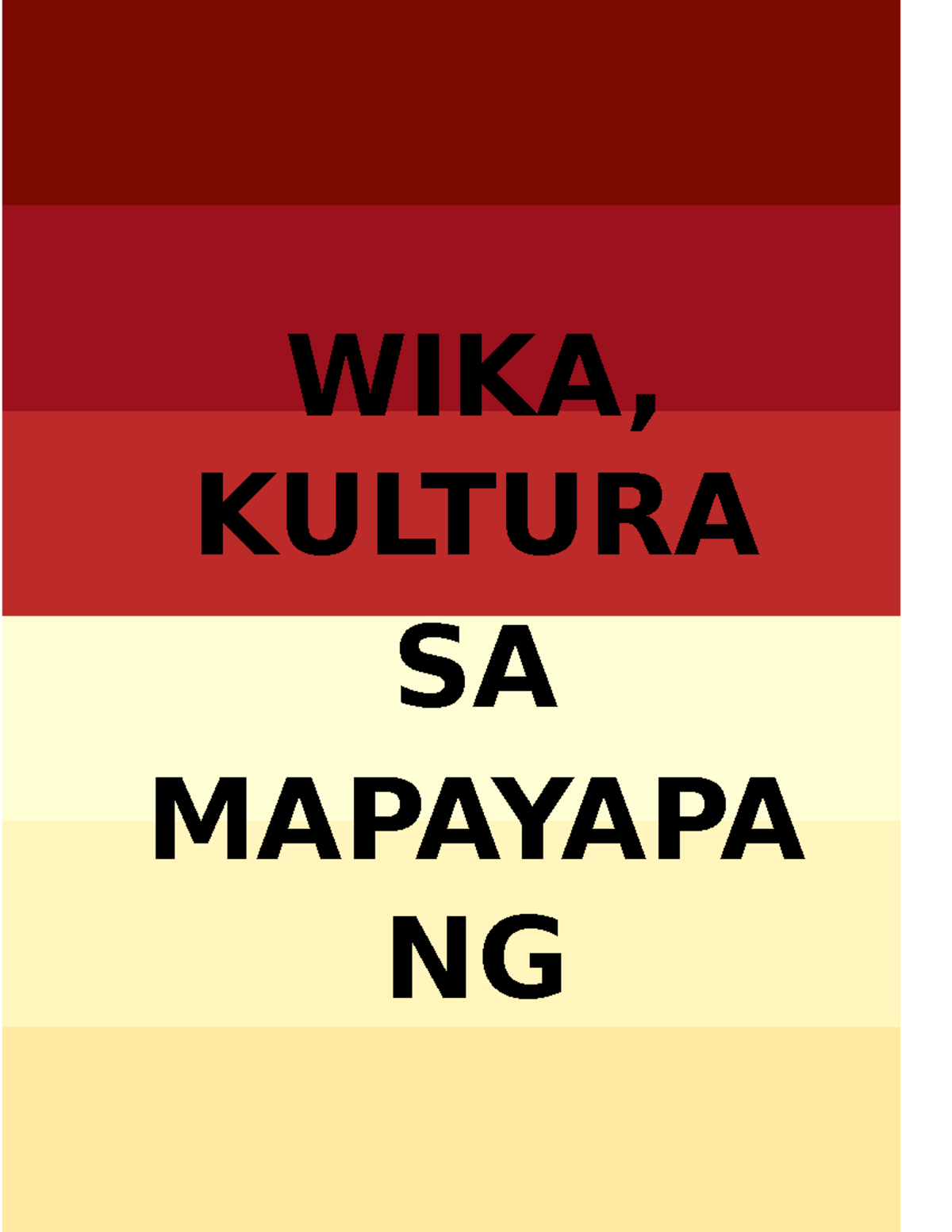 FIL101 - Patungkol Sa Wika, Kultura At Lipunan - WIKA, KULTURA SA ...