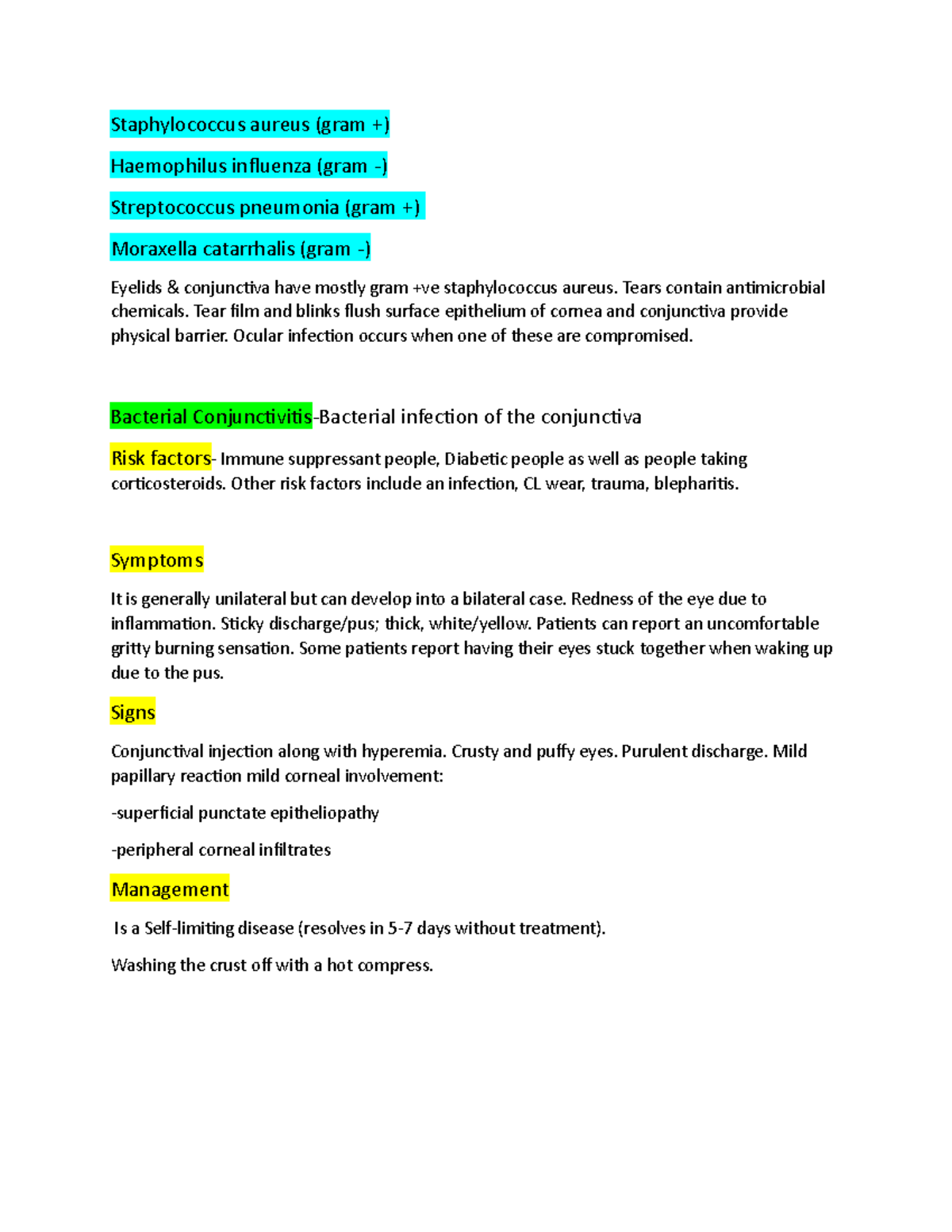 Ocular infections- basic description's and management - Staphylococcus ...