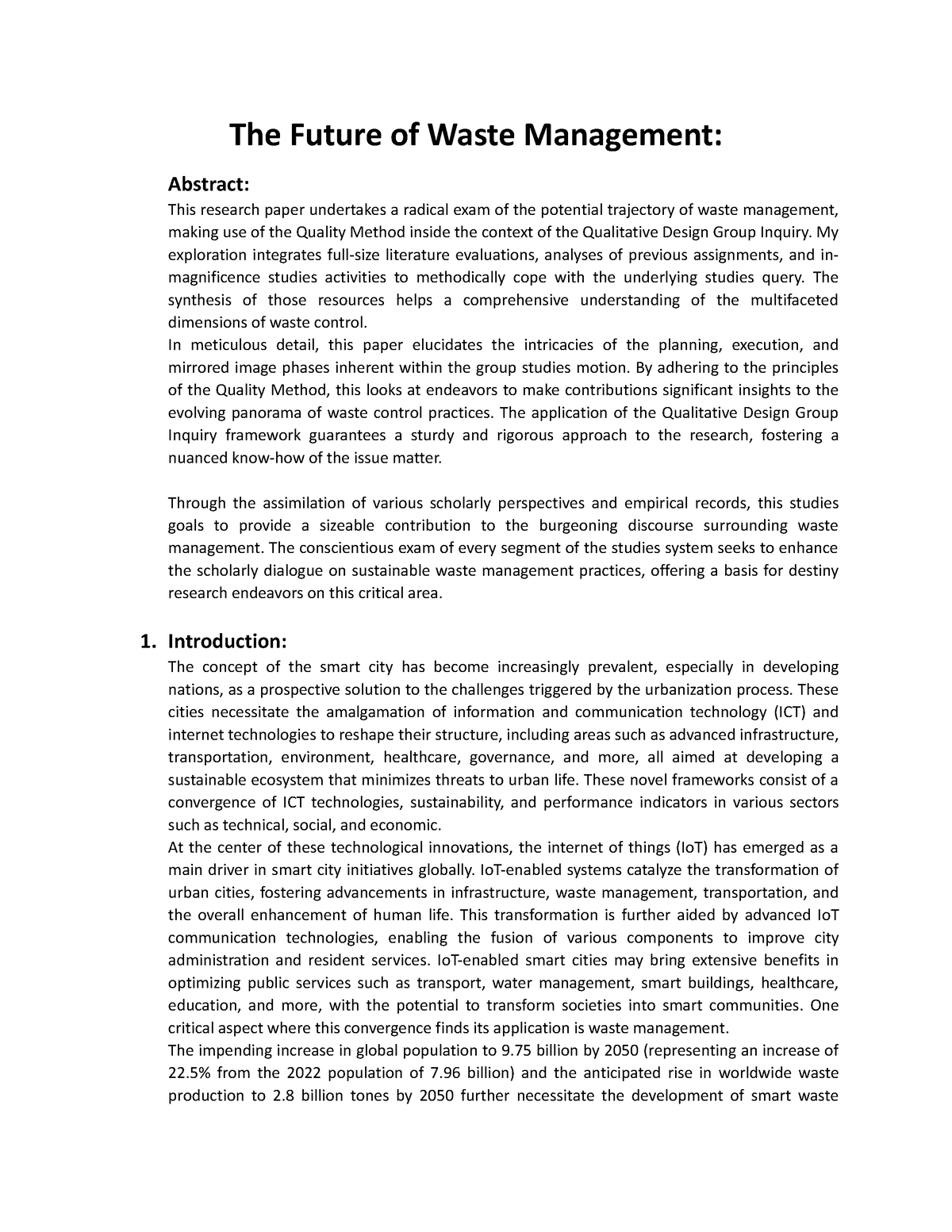 implementation of solid waste management research paper