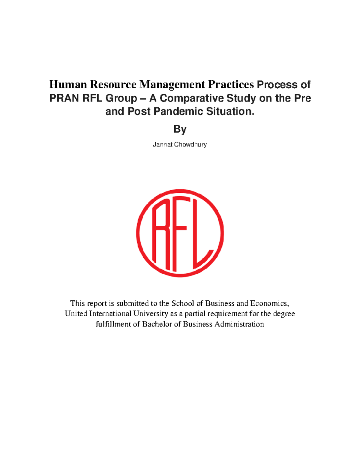 Final Internship Report - Human Resource Management Practices Process ...