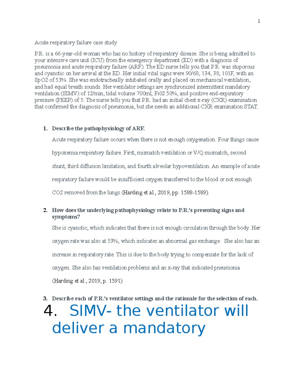 case study respiratory failure