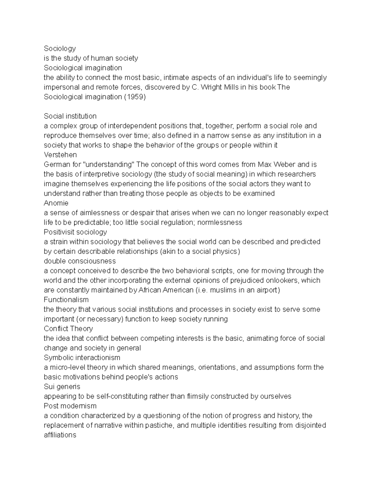 A soci 18 Sociology is the study of human society Sociological