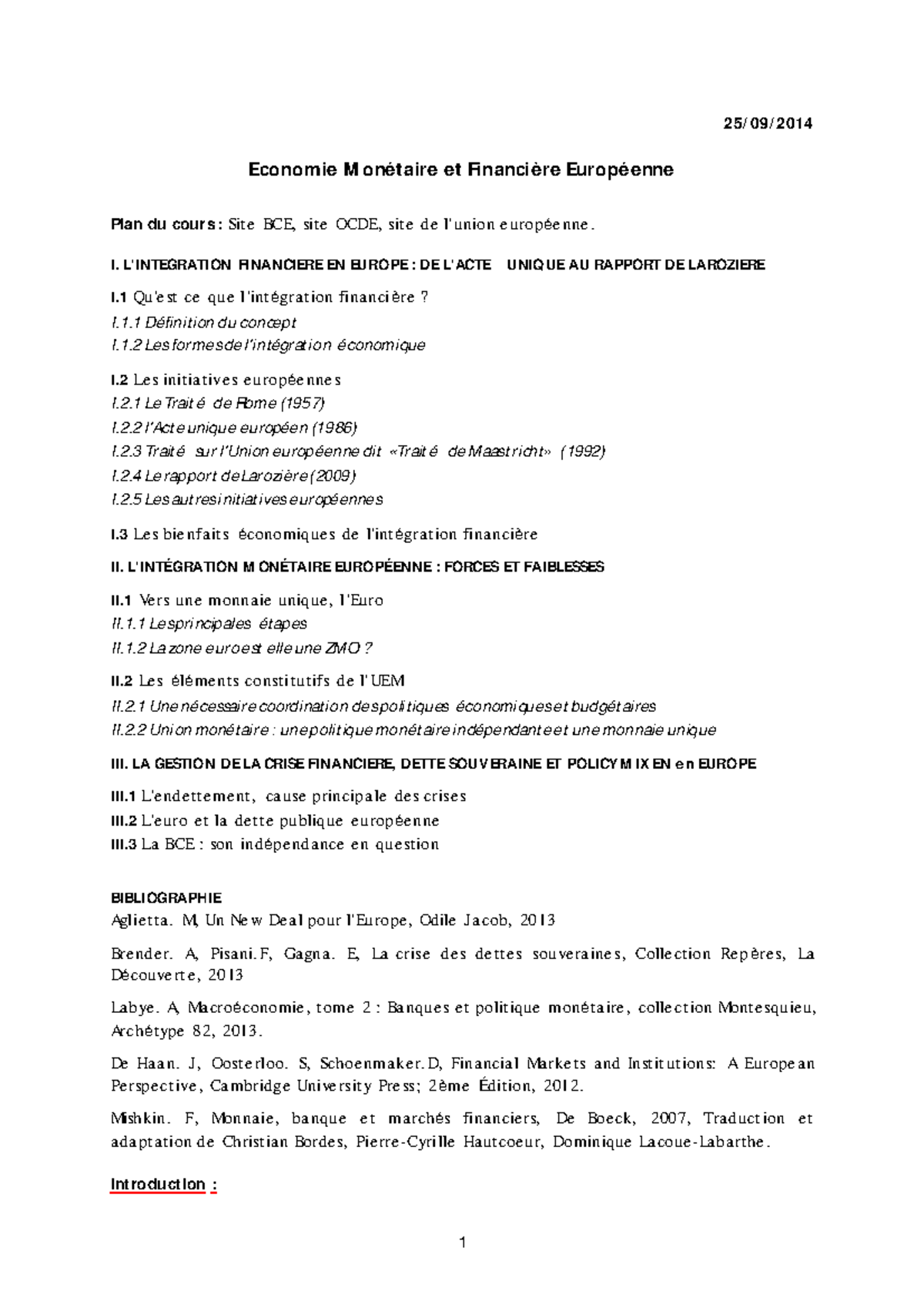 Emf Complet European Economics Full Course For 1st Year