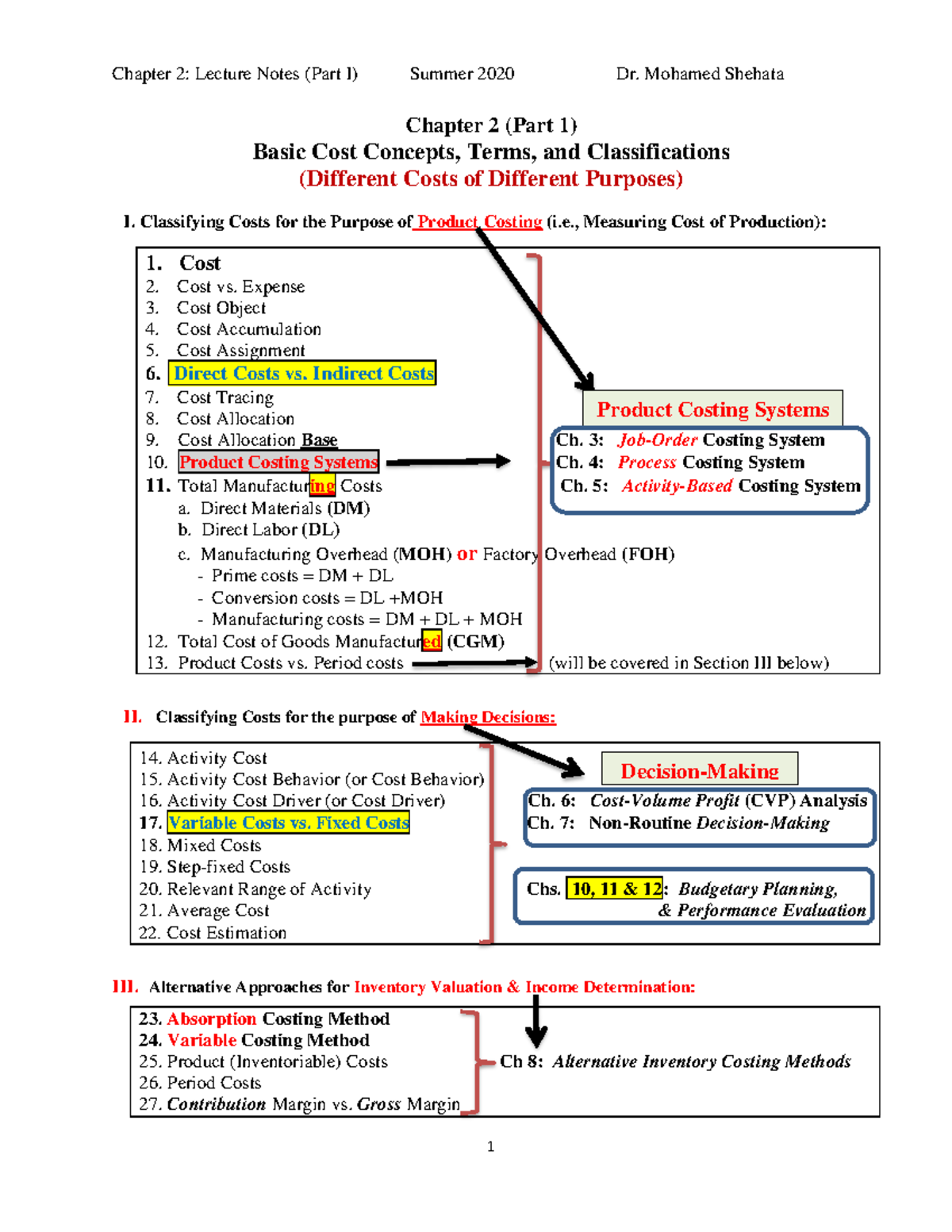 Chapter 2 Lecture Notes (Part I) Summer 2020 Fv HO - Chapter 2 (Part 1 ...