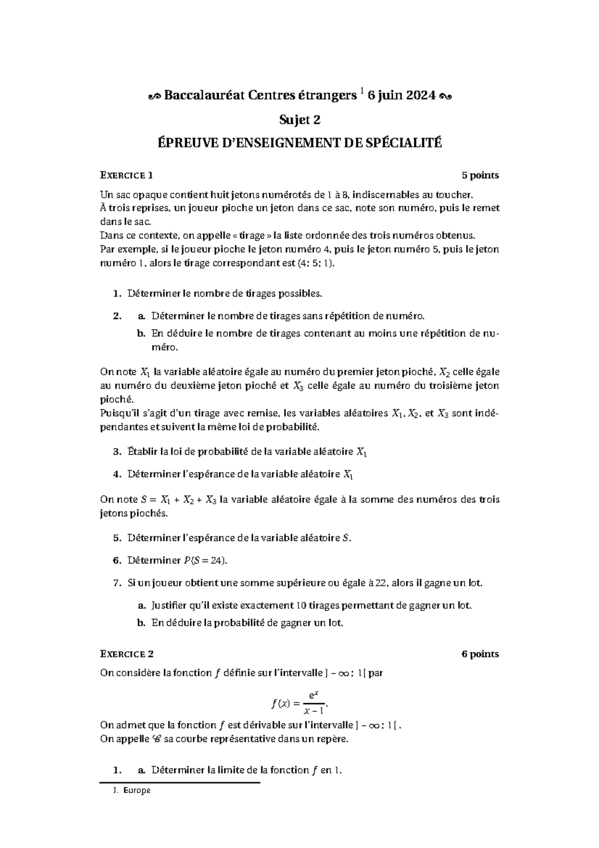 Sujet Bac De Francais Centre Etranger 2024 www.studocu.com