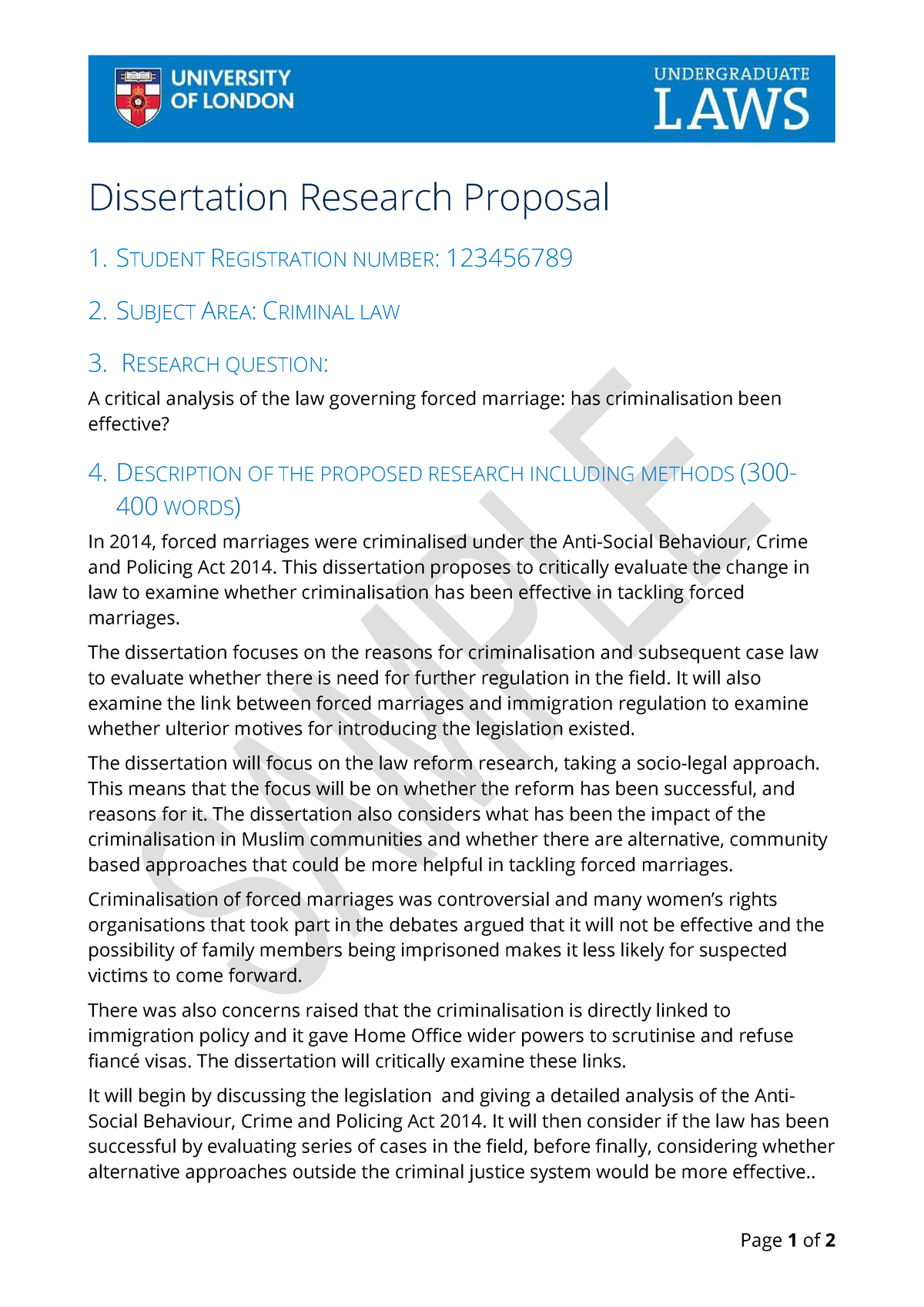 law school research proposal sample