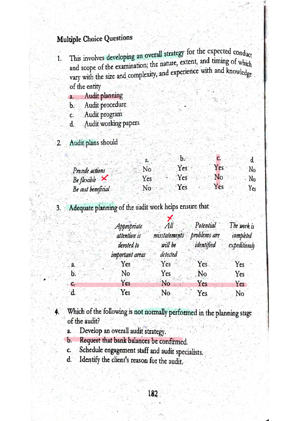 Audit theory Midterm - Multiple Choice Questions 1. This involves ...