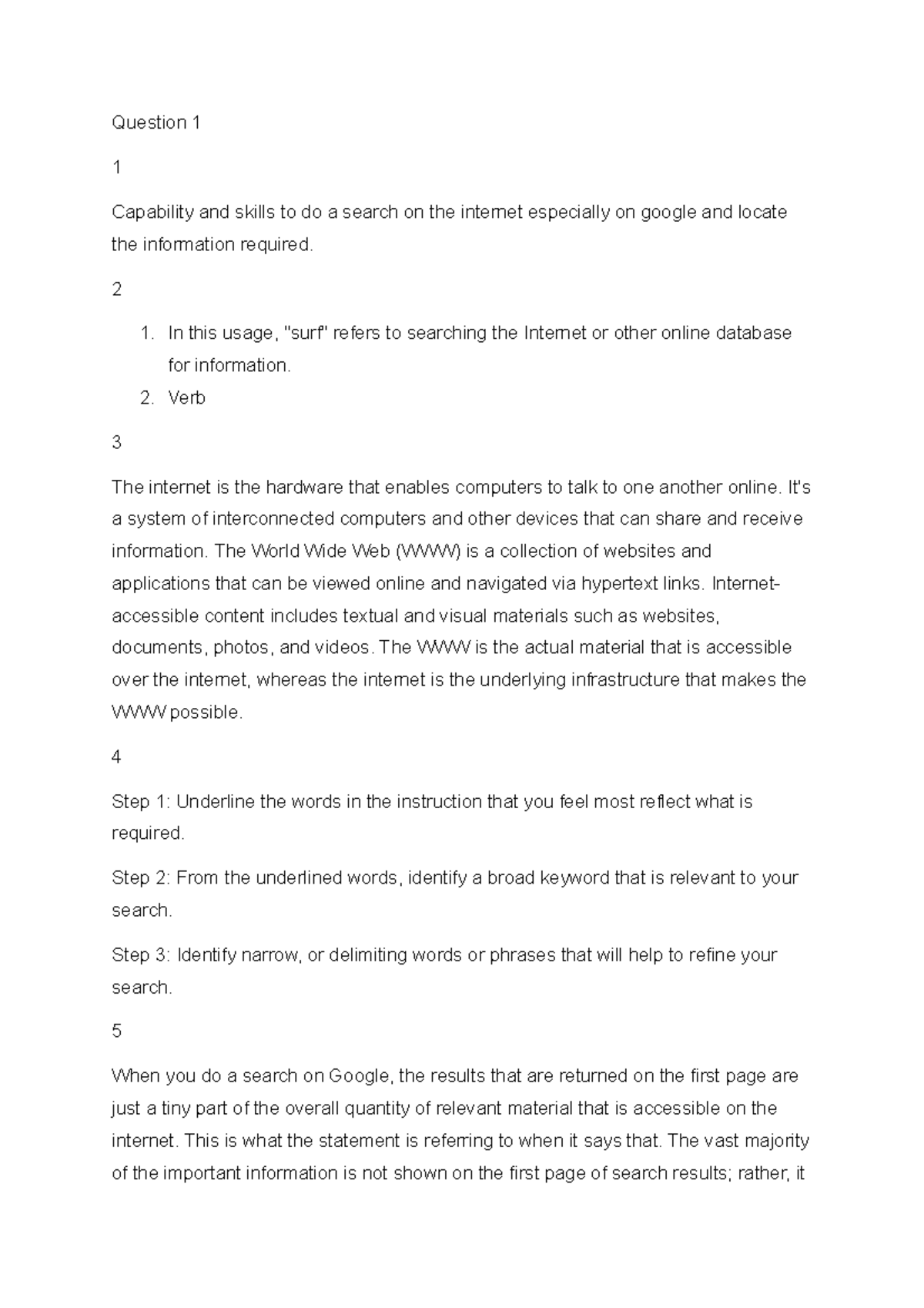 THE SECOND ASSIGNMNET - Question 1 1 Capability and skills to do a ...