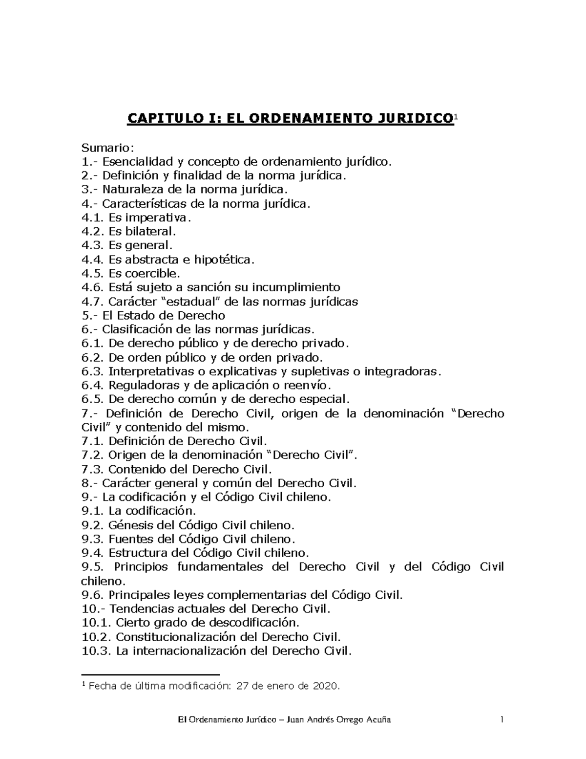 El Ordenamiento Jurídico Profesor Juan Andres Orrego Acuña - Derecho ...