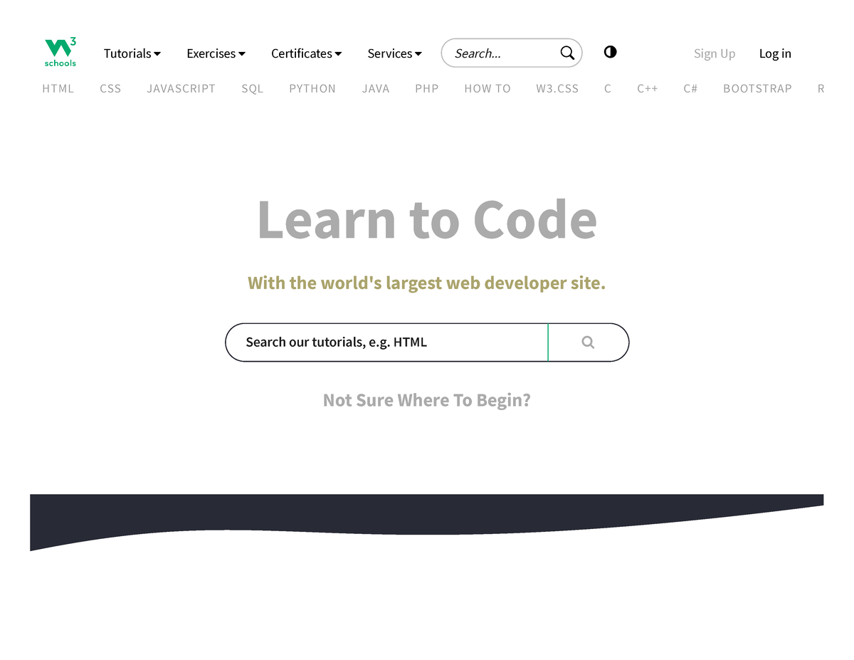 W3Schools Online Web Tutorials - Learn To Code With The World's Largest ...