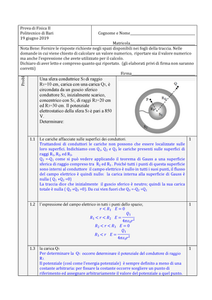 Formulario Fisica 1 Preparazione Esame Di Fisica Generale Poliba ...