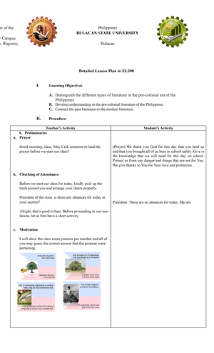 DLP 1 - DLP - I. Objectives At the end of this lesson, the students ...