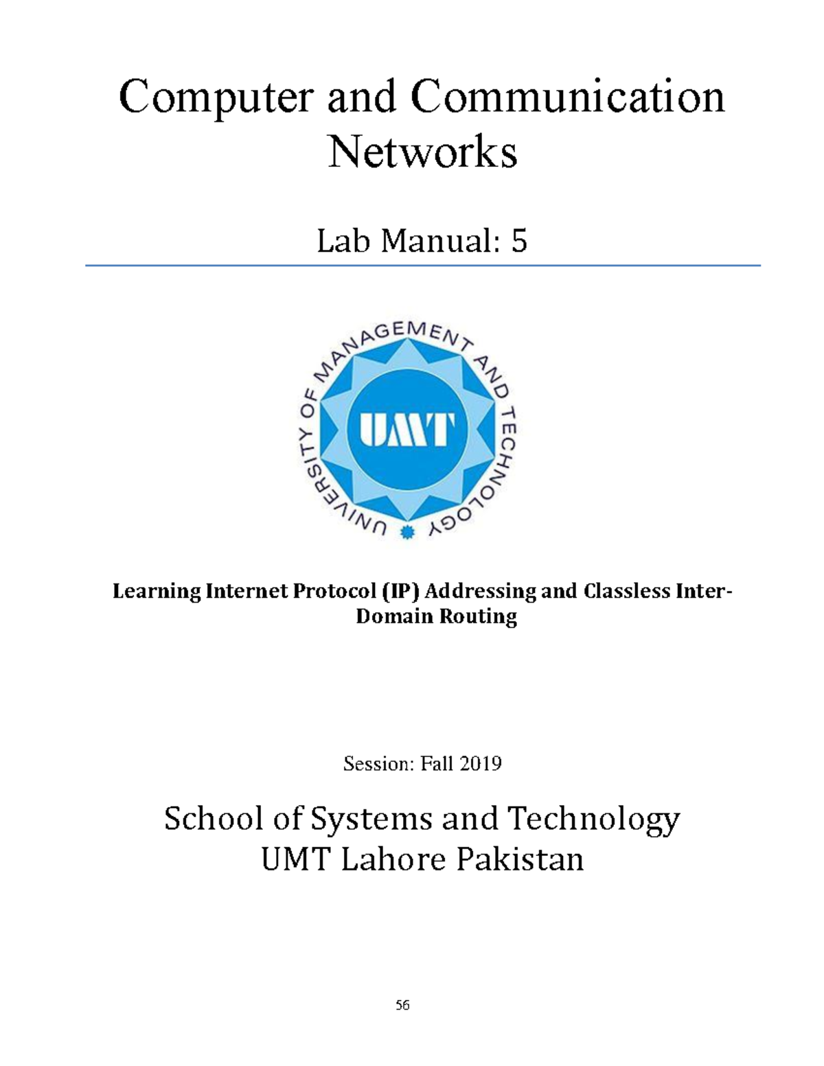 CN LAB-5 - LAB 5 IP And Subnetting - Computer And Communication ...