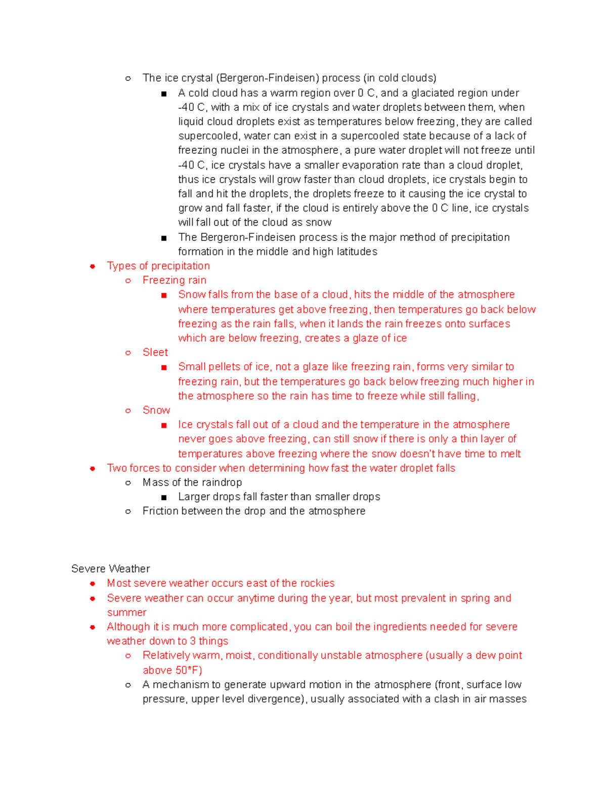 Meteorology study notes (56) - ○ The ice crystal (Bergeron