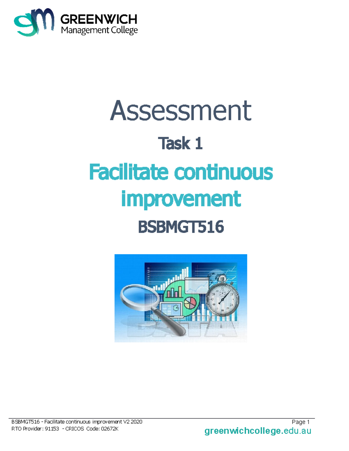 Assessment Task 1 - Bsbmgt 516 - Assessment Task 1 Facilitate ...