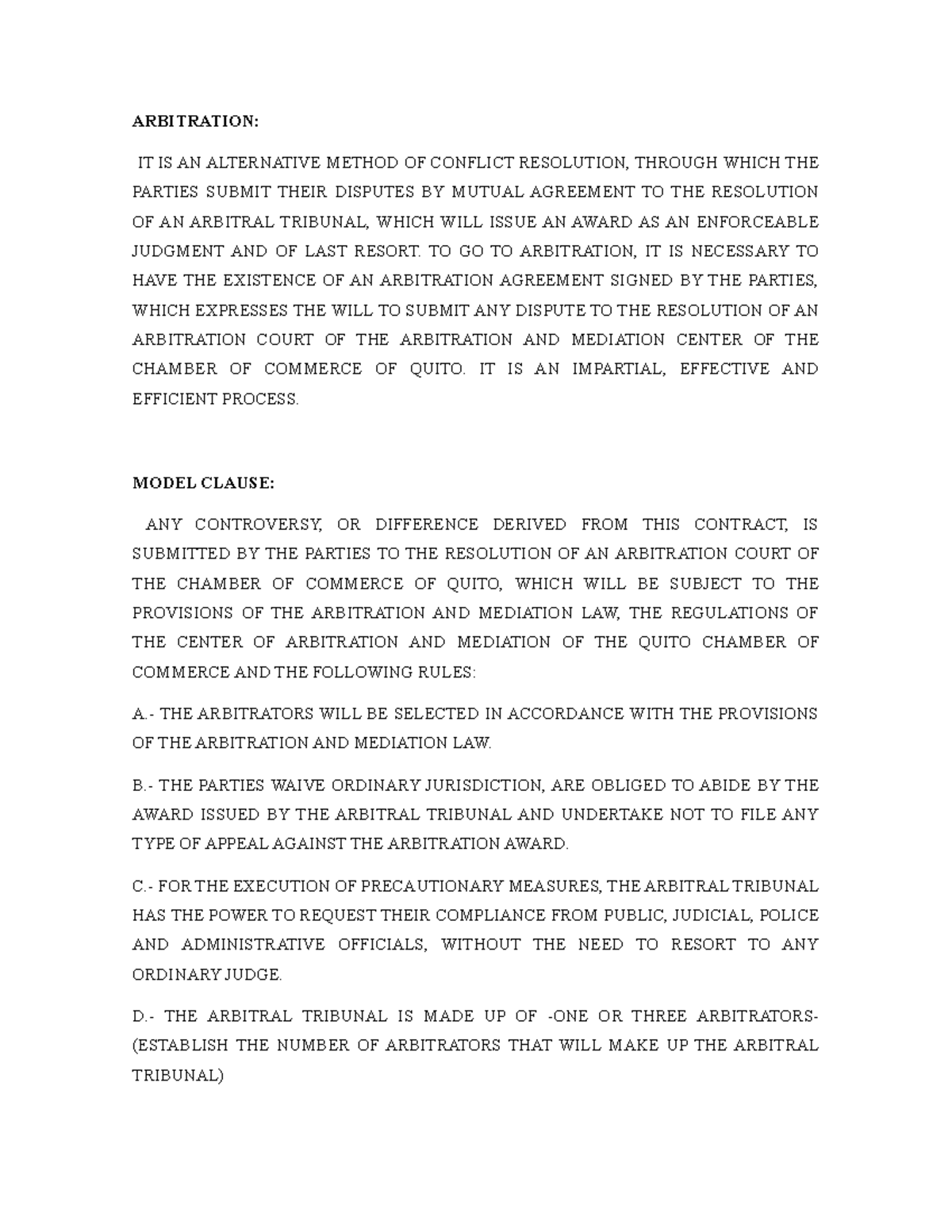 Arbitration - formulario escrito artículo 119 del código tributario ...