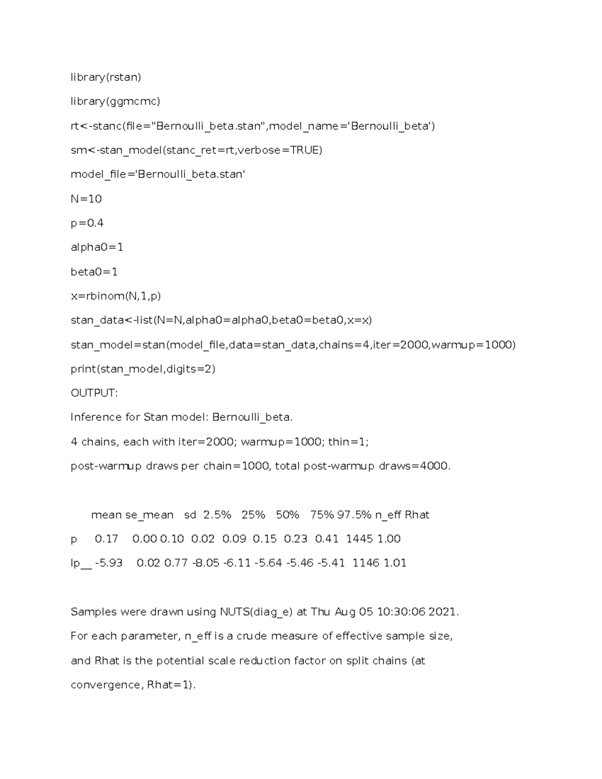 Bayesian Analysis - STAT 203 STATSISTICAL INFERENCE II BAYESIAN ...