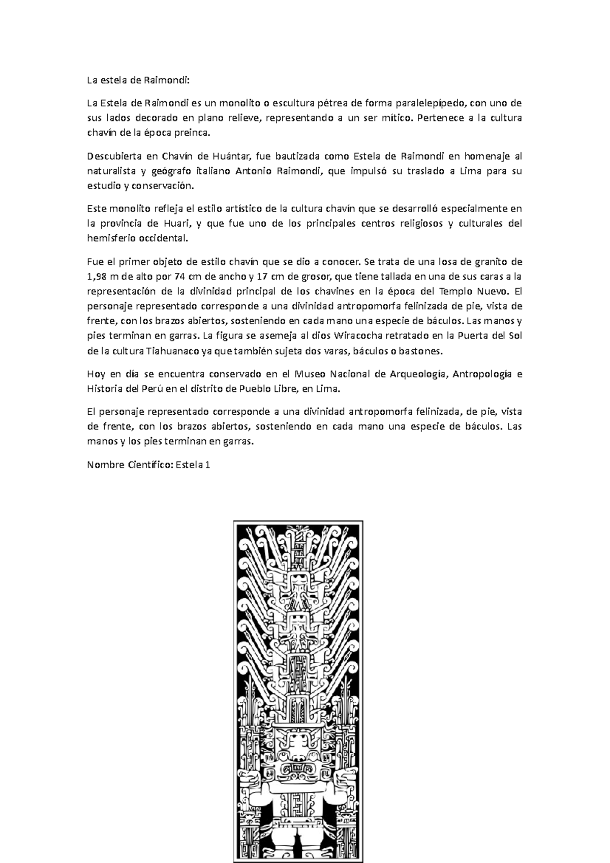 Nuevo La estela de Raimondi - La estela de Raimondi: La Estela de ...