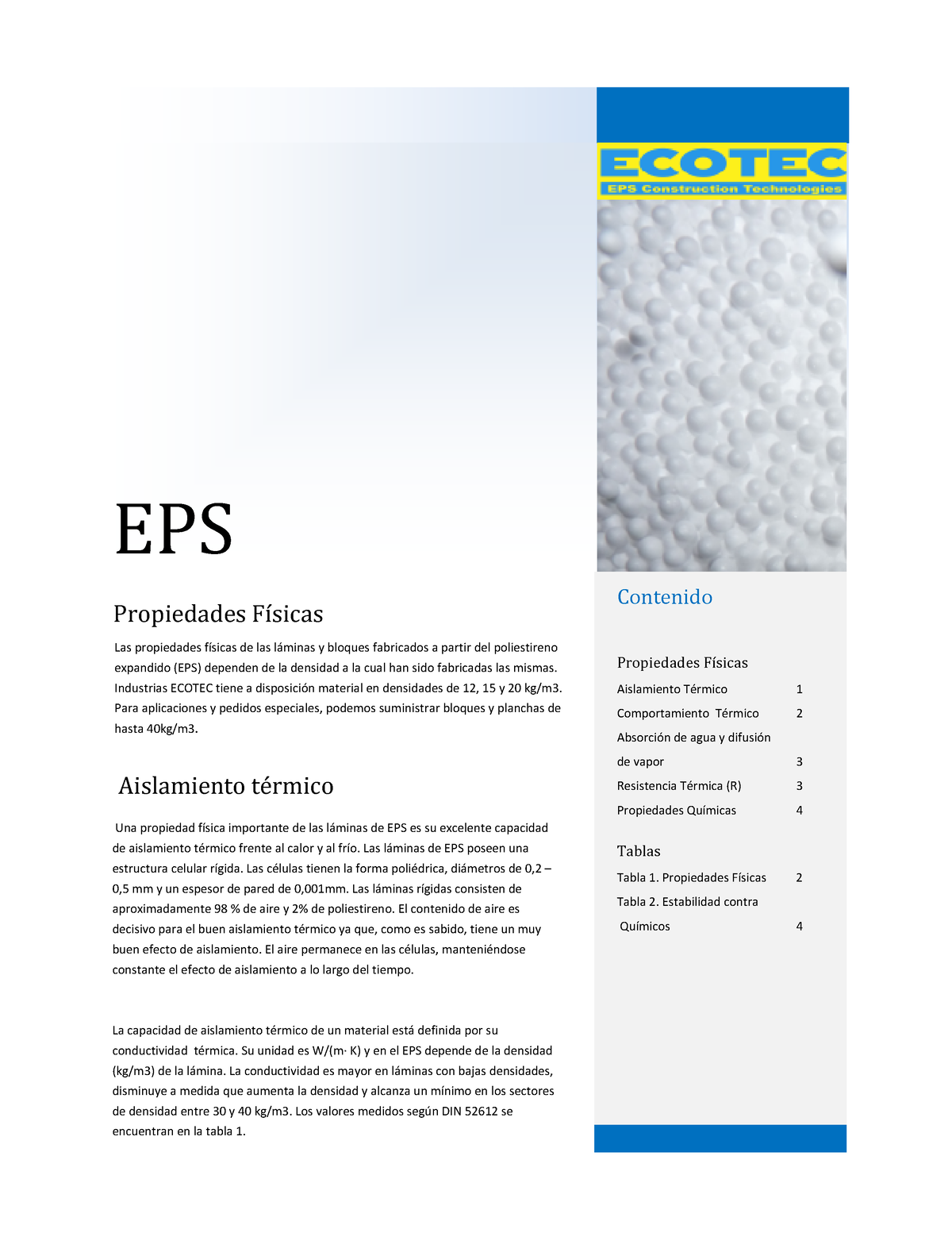 PROPIEDADES POLIESTIRENO EXPANDIDO (EPS), Blog