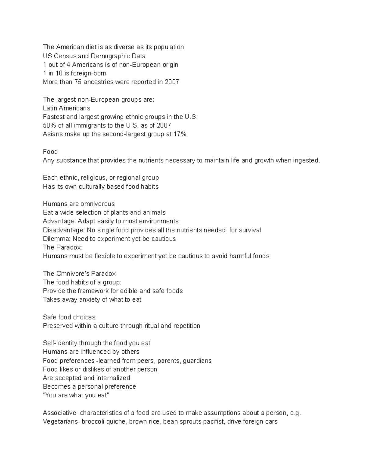 Chapter 1 food and culture - SCN 240 - LaGuardia - Studocu