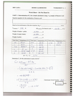 Lab 4 - Wet Lab 4 - CHEM 1050 - Studocu