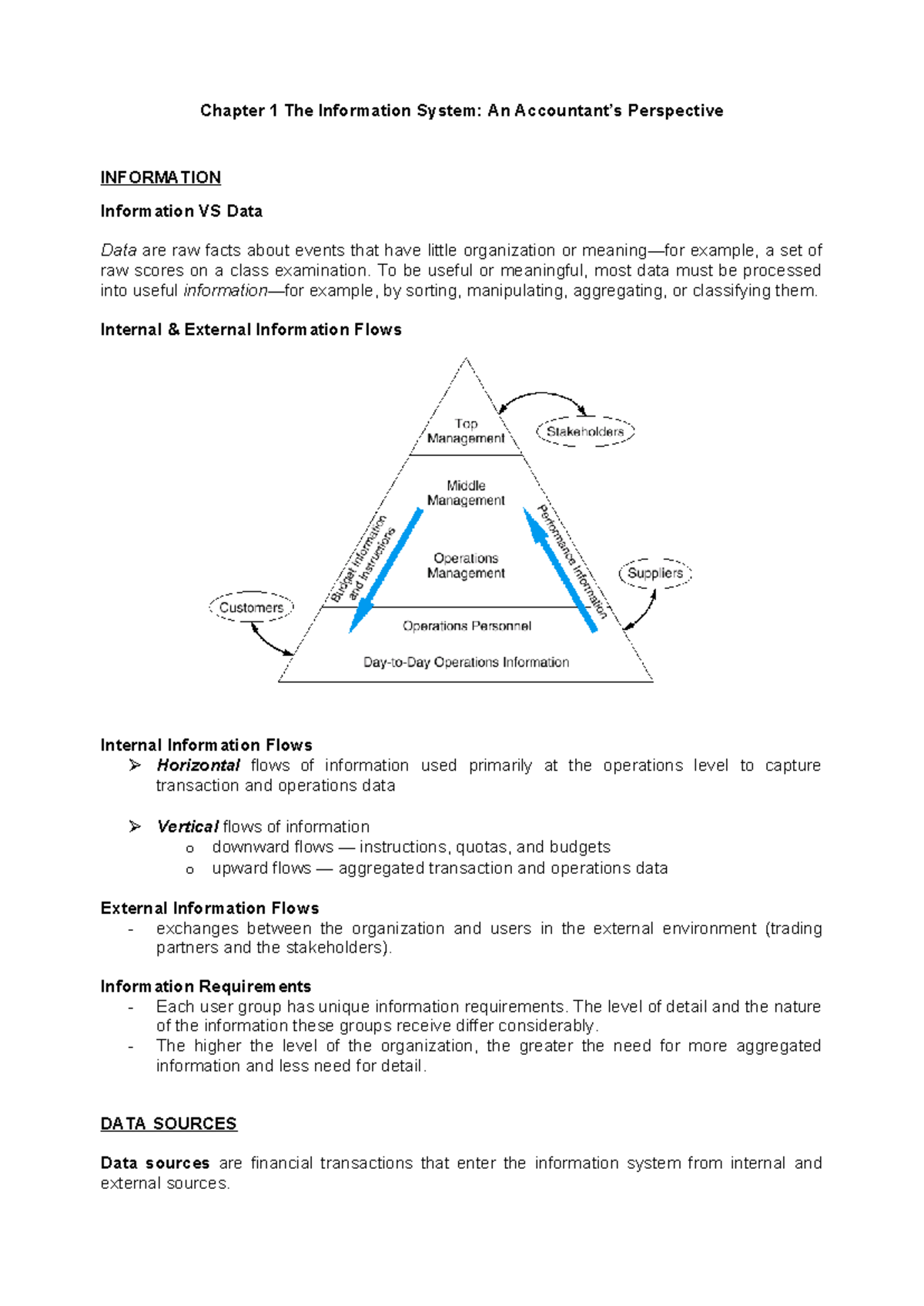 Chapter 1 The Information System - Chapter 1 The Information System: An ...