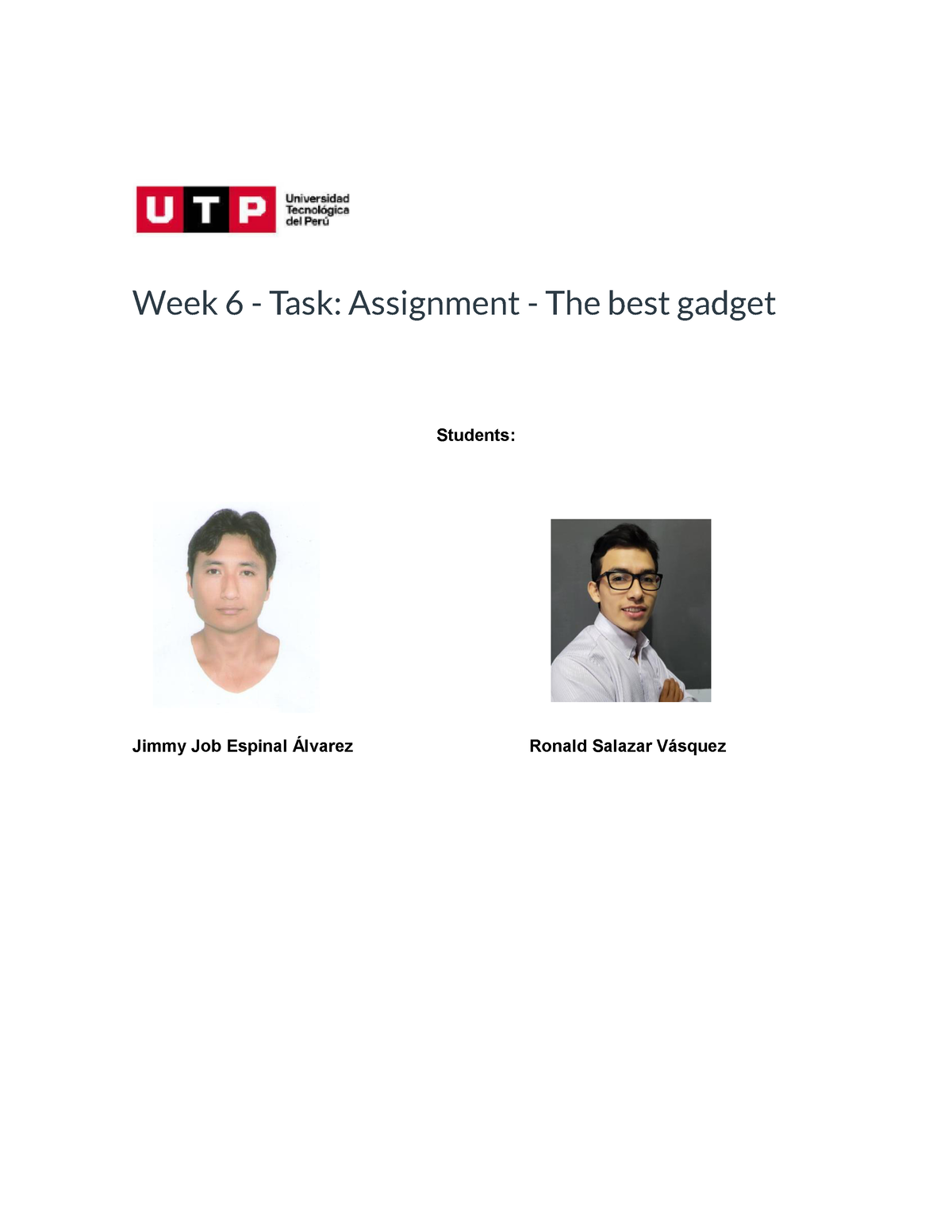 week 6 task assignment the best gadget
