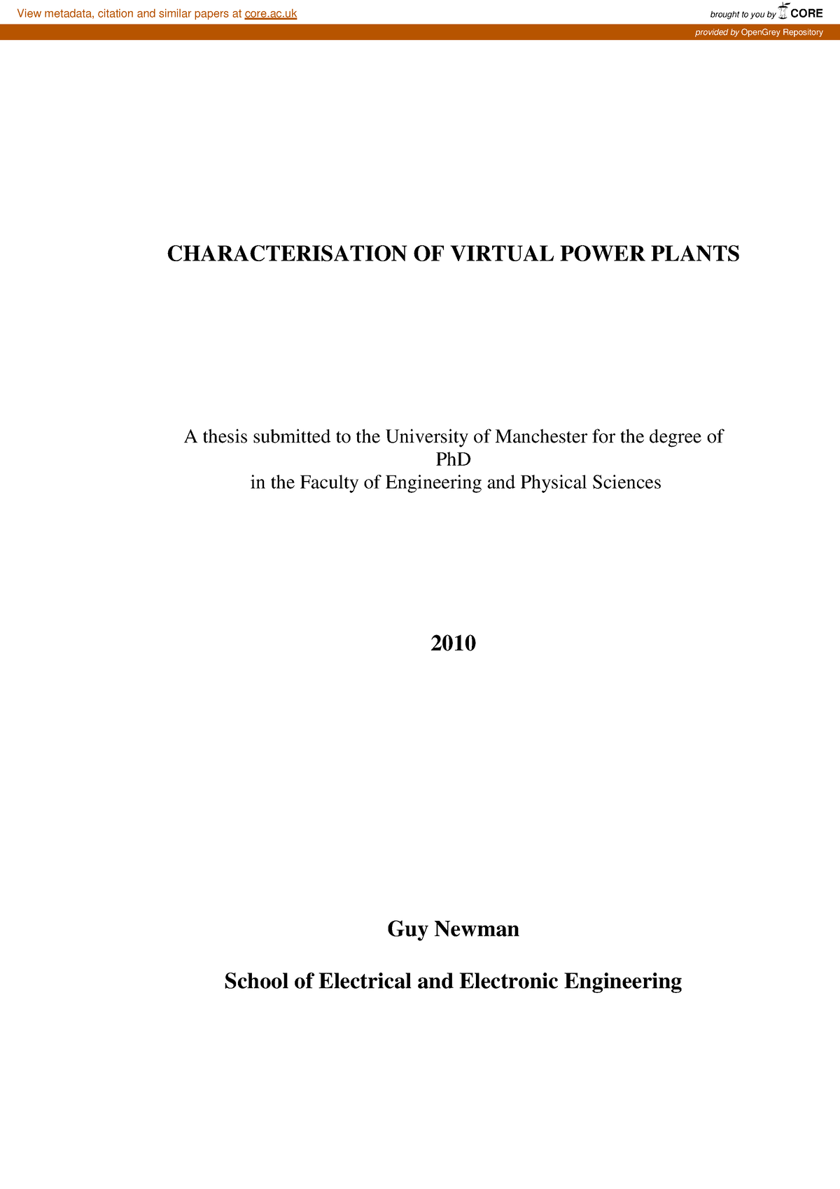 thesis on virtual power plant