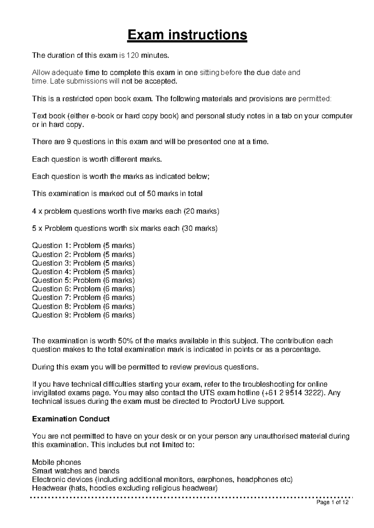 Sample Final Spring 2021 - Exam instructions The duration of this exam ...