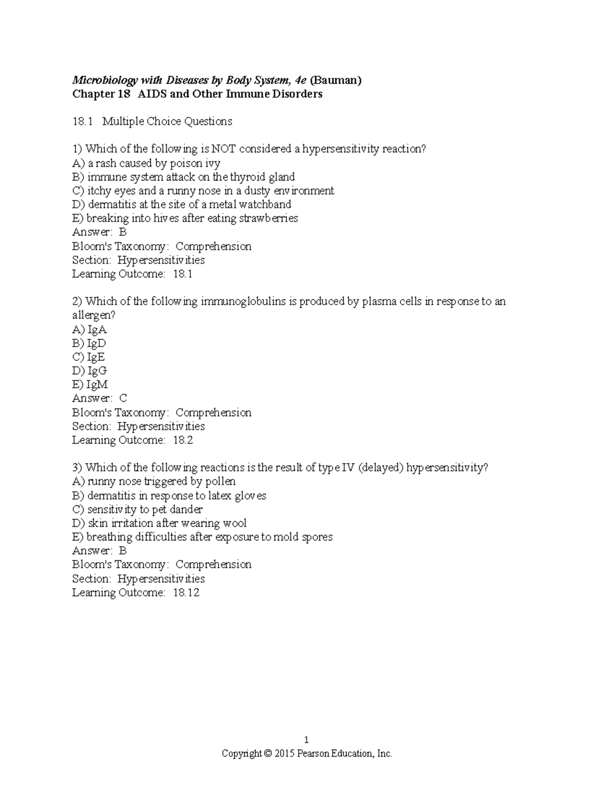 Chapter 18 Study Guide - Microbiology with Diseases by Body System, 4e ...