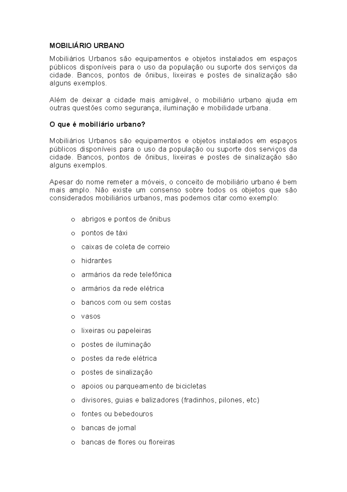 Mobiliario Urbano Urbanismo Univag Studocu