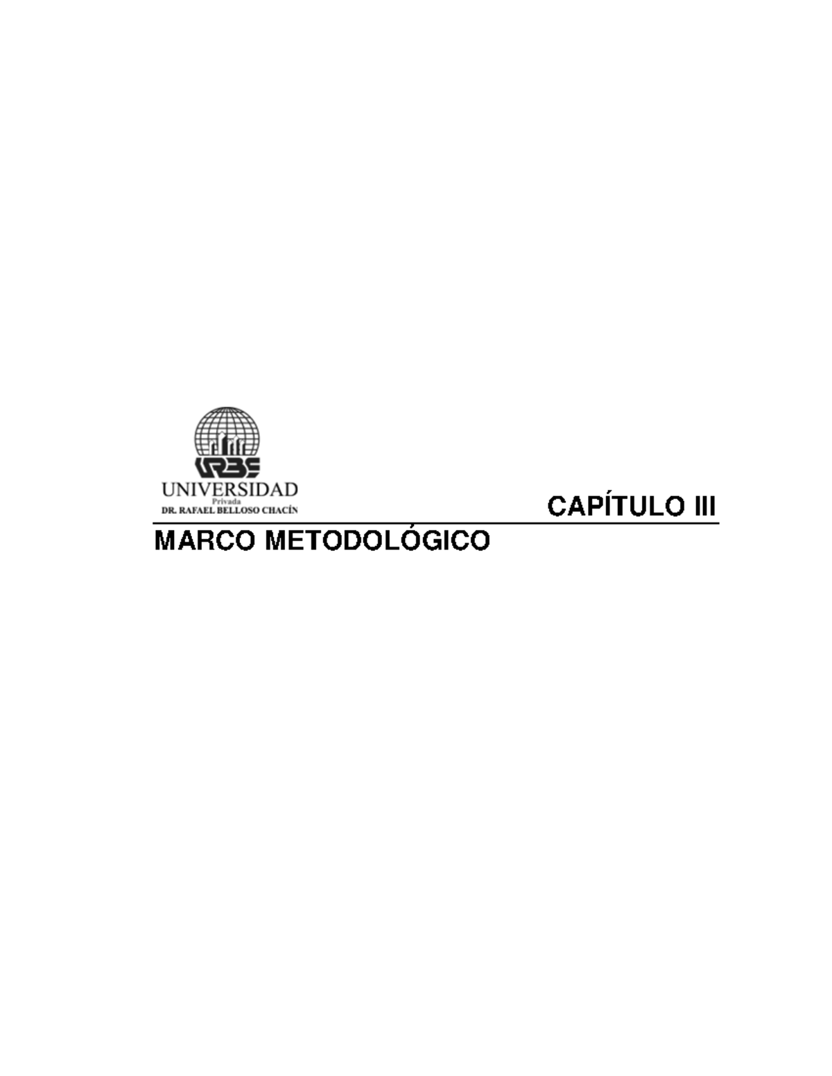 Cap03 - Tesis - CAPÍTULO III MARCO METODOLÓGICO CAPITULO III MARCO ...