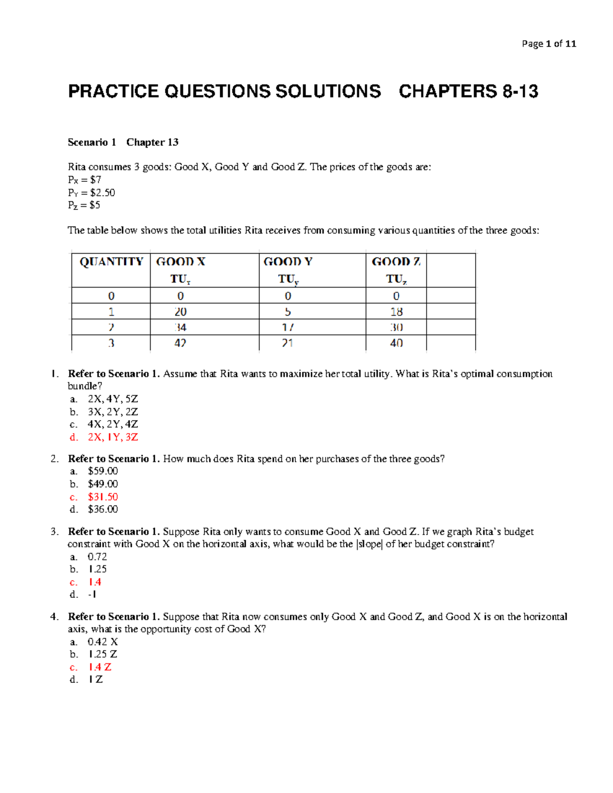 Practice Questions CH 8-13 Solutions 1 - PRACTICE QUESTIONS SOLUTIONS ...