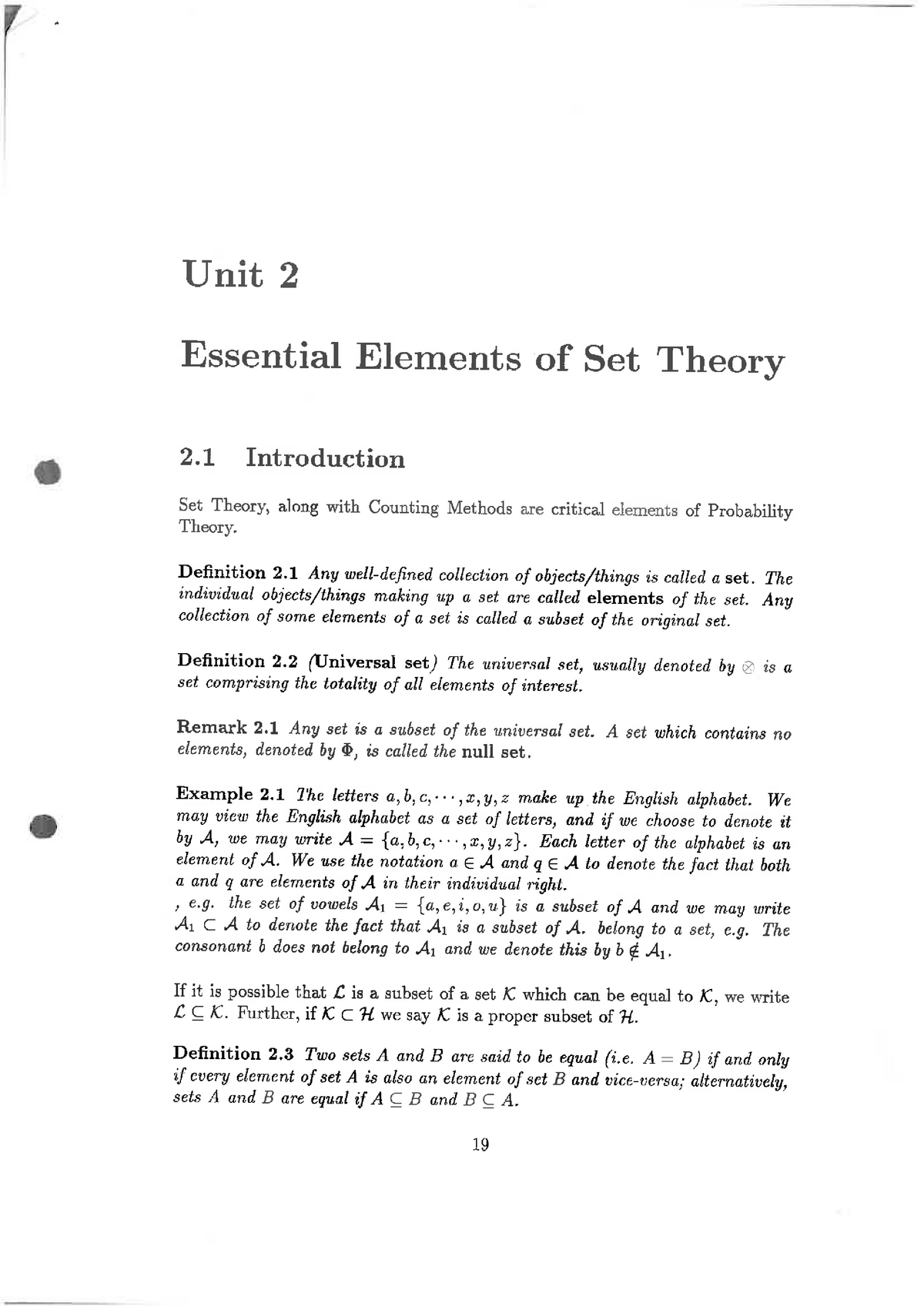 3. Essential Elements Of Set Theory - CIVN3001 - Studocu