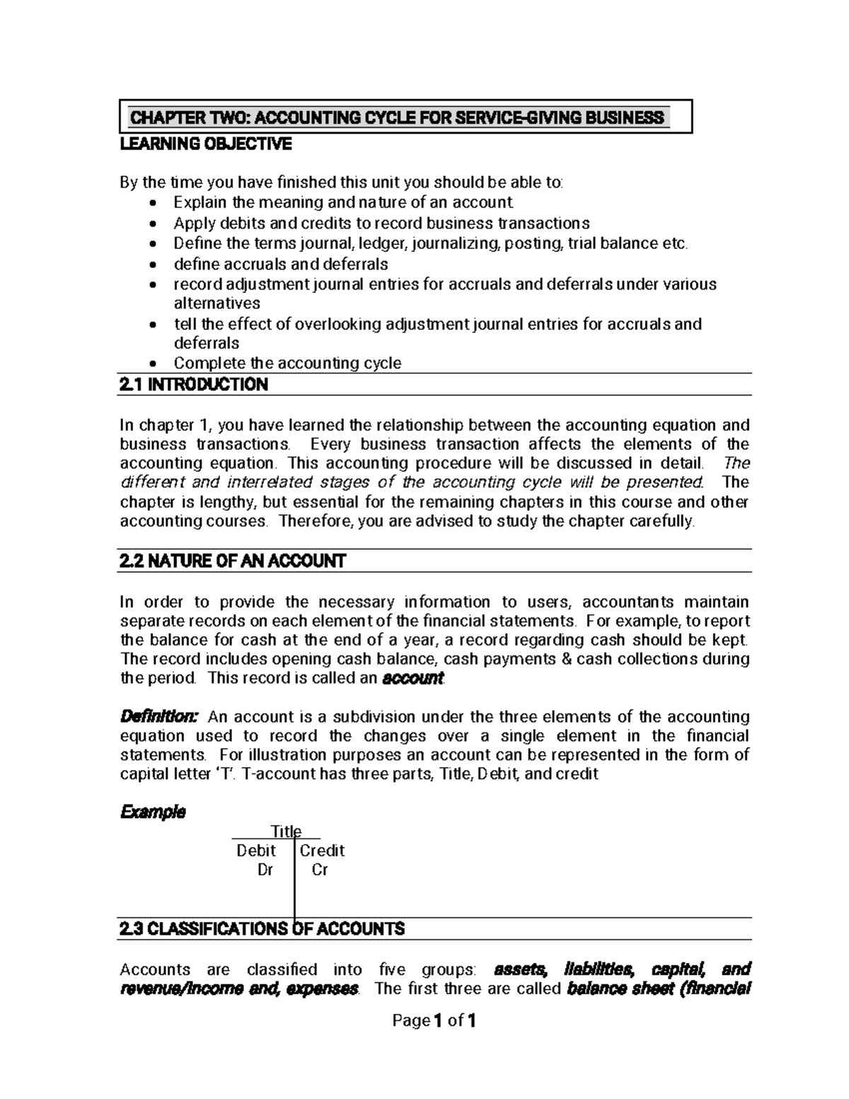 CH 2 FAcc1@2013-1 - Accounting information and I will the - LEARNING ...