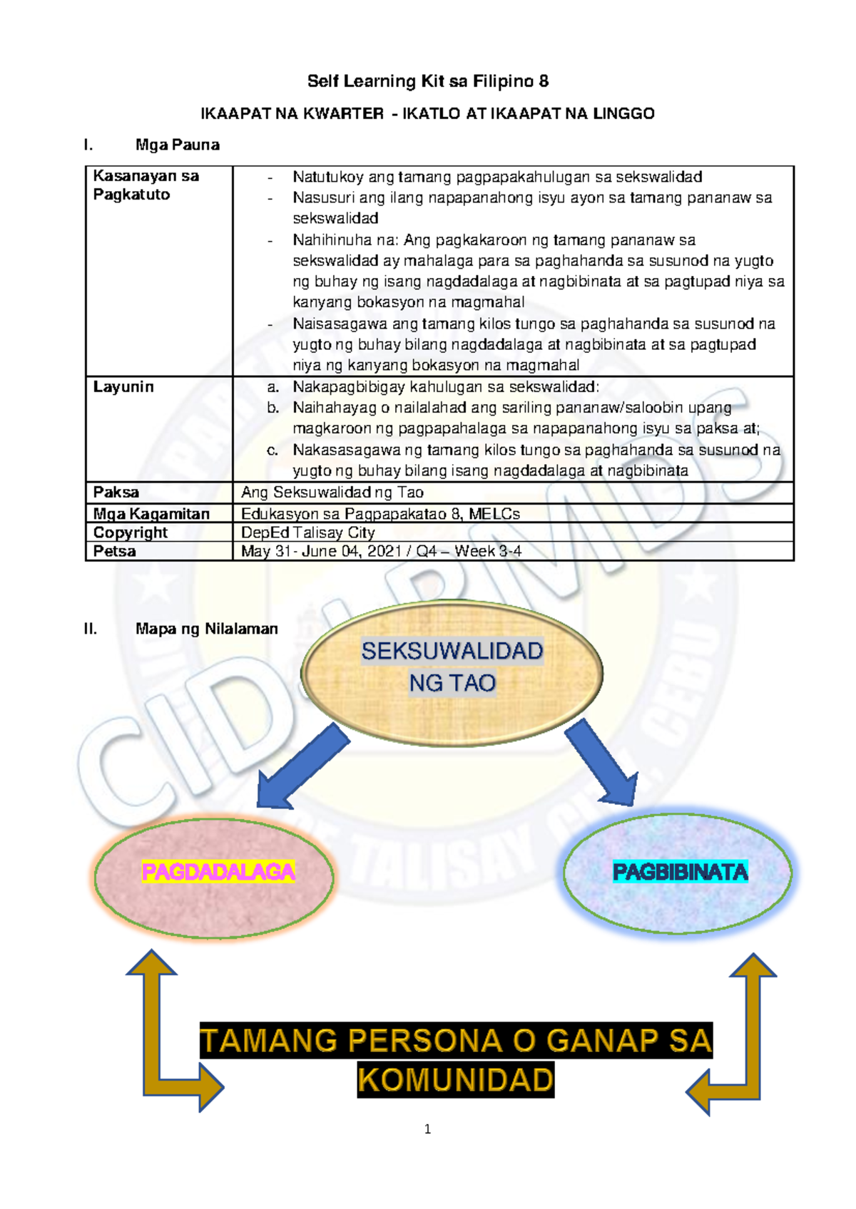 SUPER EPIC TITLE - SEKSUWALIDAD NG TAO Self Learning Kit sa Filipino 8 ...