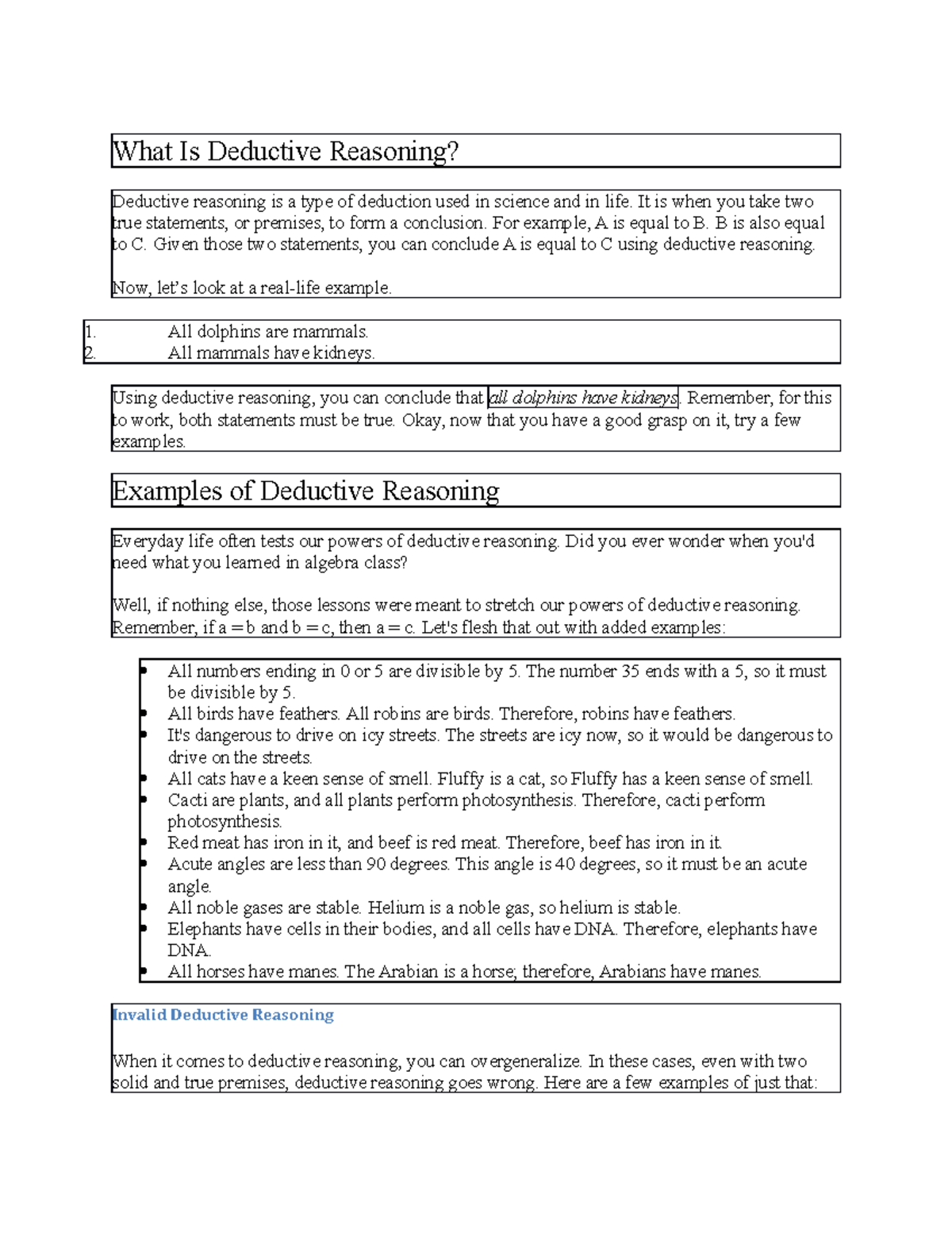 What Is Deductive Reasonin 1 - What Is Deductive Reasoning? Deductive ...