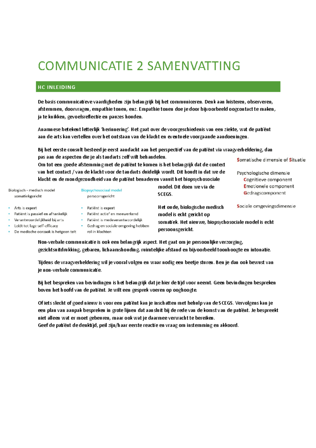 Communicatie 2 Samenvatting - COMMUNICATIE 2 SAMENVATTING HC INLEIDING ...