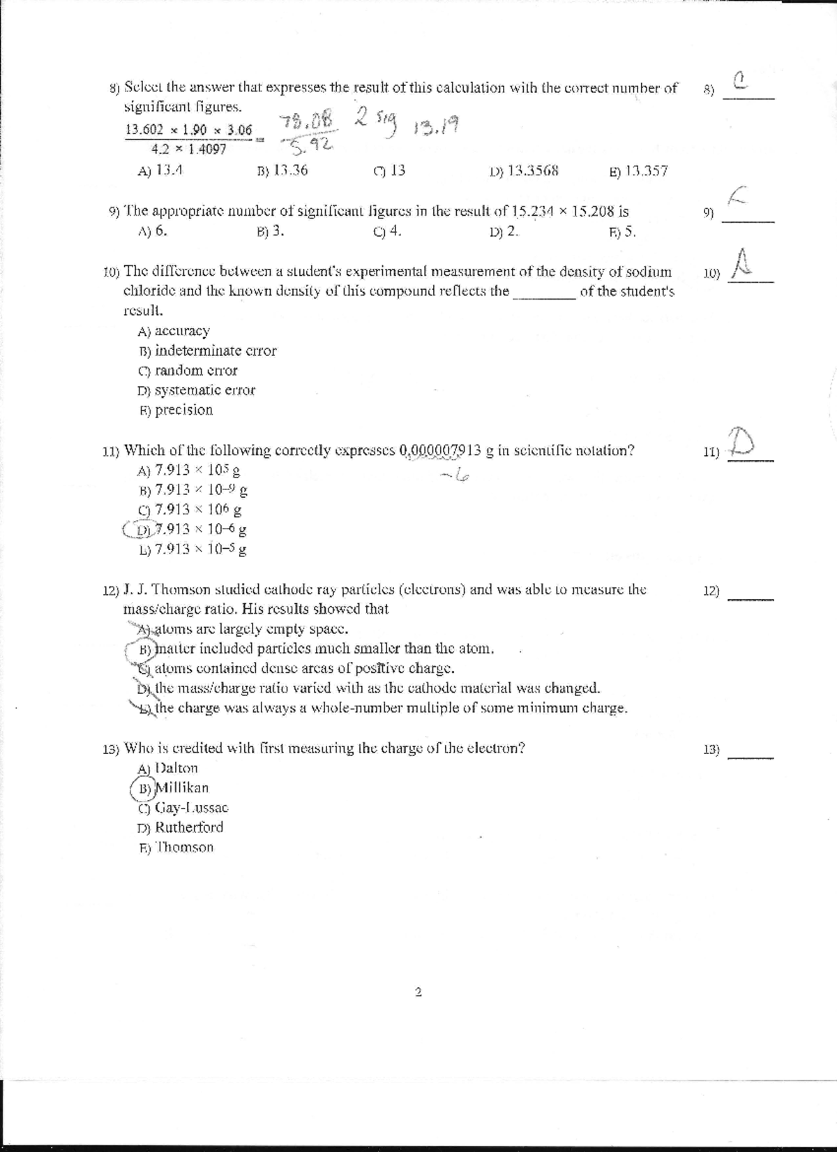 Chem exam 1 p 2 - Exam questions. No answers. - CHEM 1411 - Studocu