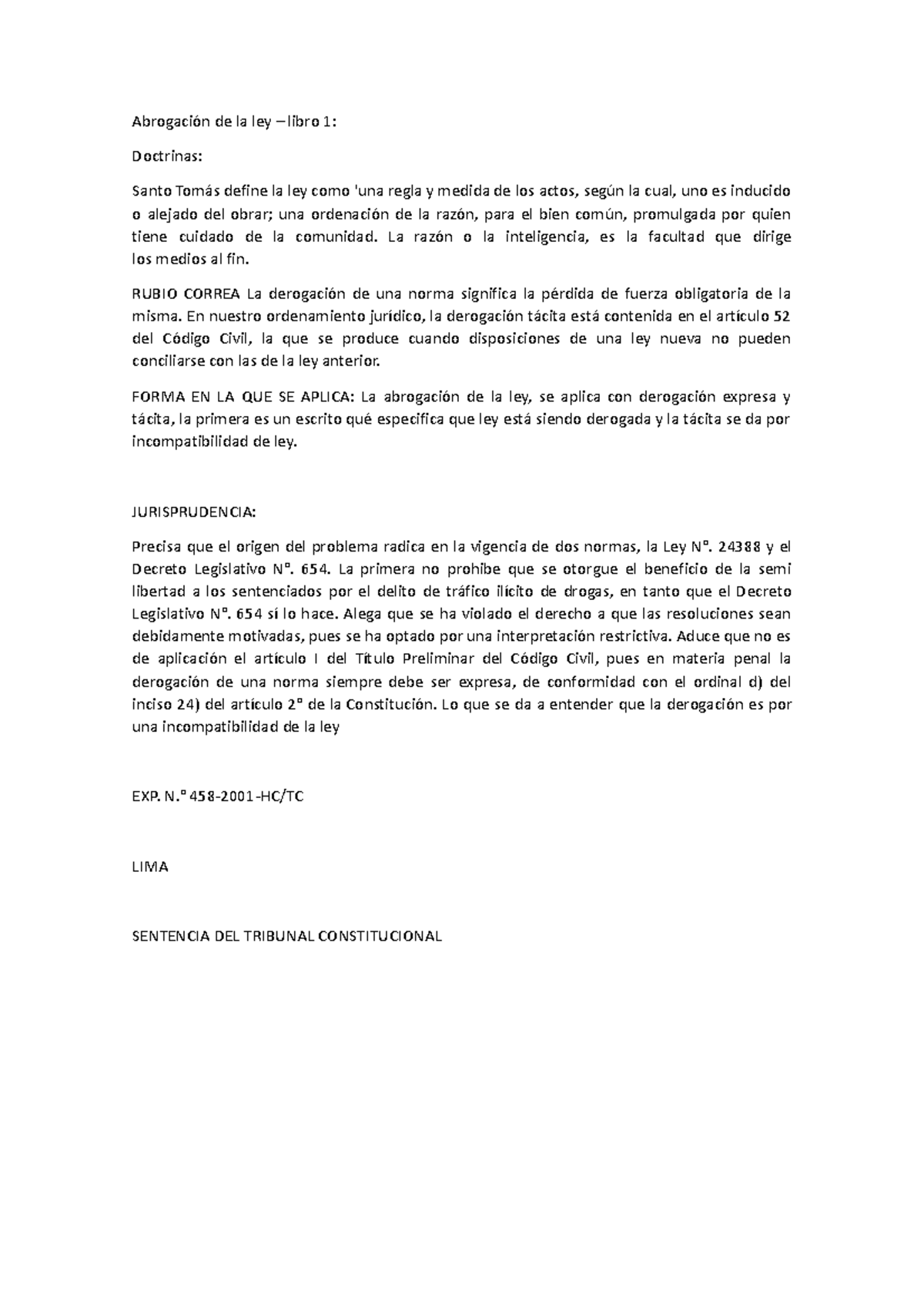 Abrogación de la ley - Tarea - Abrogación de la ley – libro 1 ...