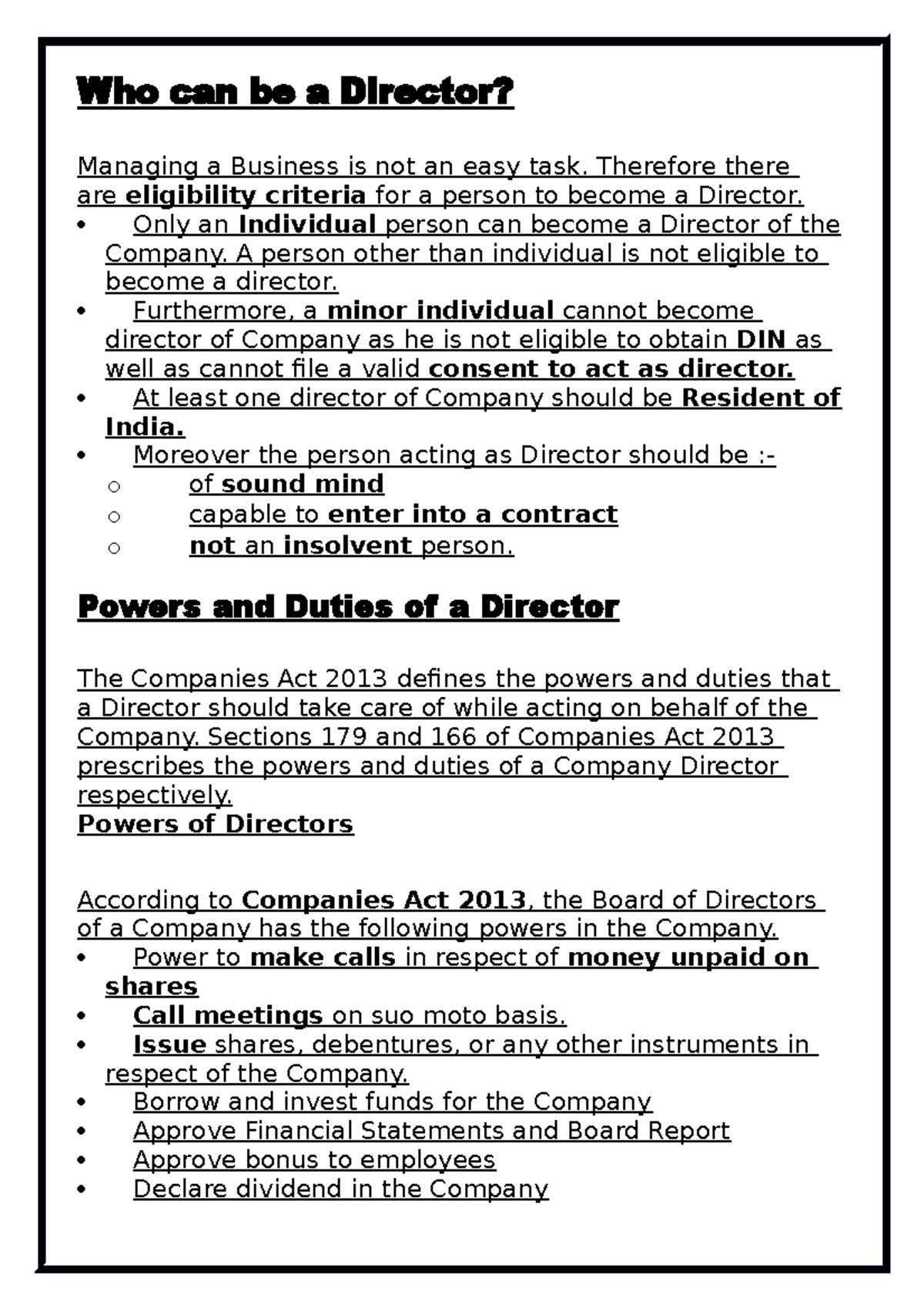 Who can be a Director all the best Who can be a Director? Managing